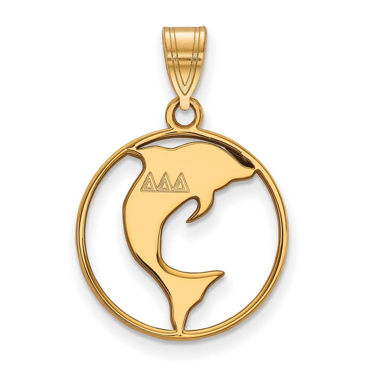 Delta Delta Delta Small Circle Pendant Gold-plated Silver GP041DDD, MPN: GP041DDD, 886774941387