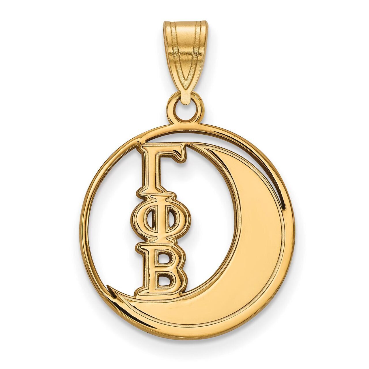 Gamma Phi Beta Small Circle Pendant Gold-plated Silver GP041GPB, MPN: GP041GPB, 886774941455