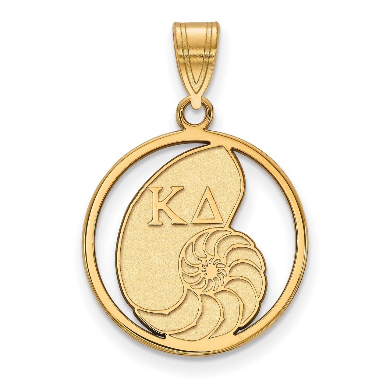 Kappa Delta Small Circle Pendant Gold-plated Silver GP041KD