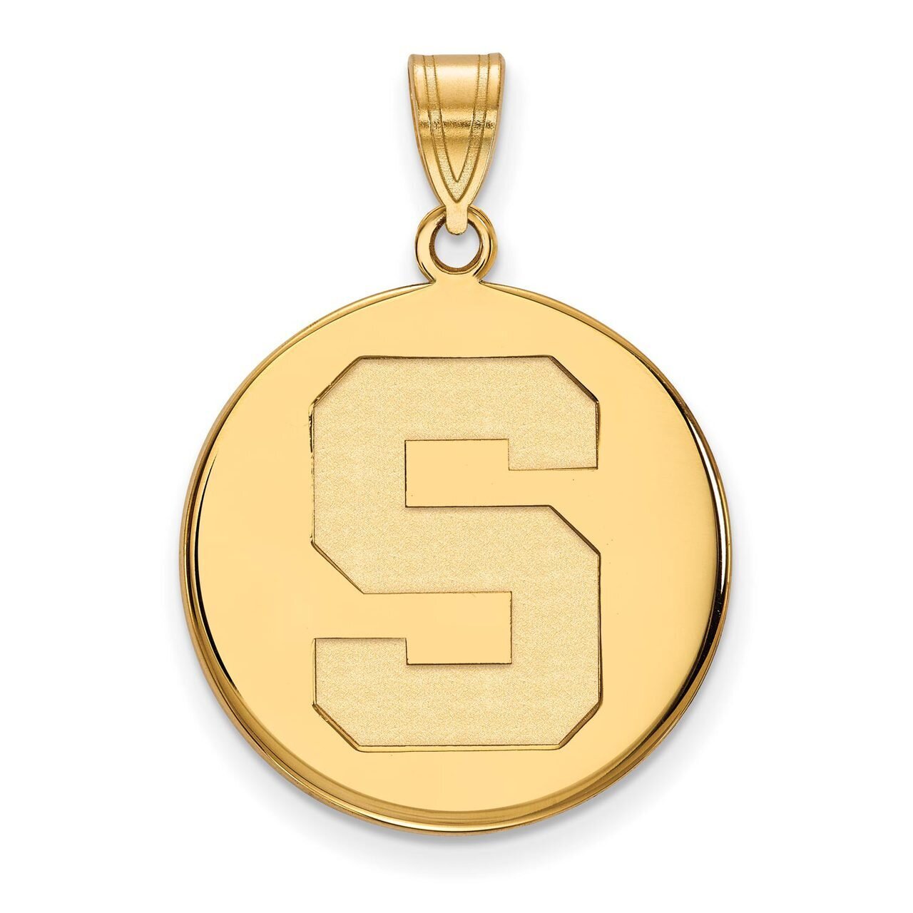 Michigan State University Large Disc Pendant Gold-plated Silver GP041MIS