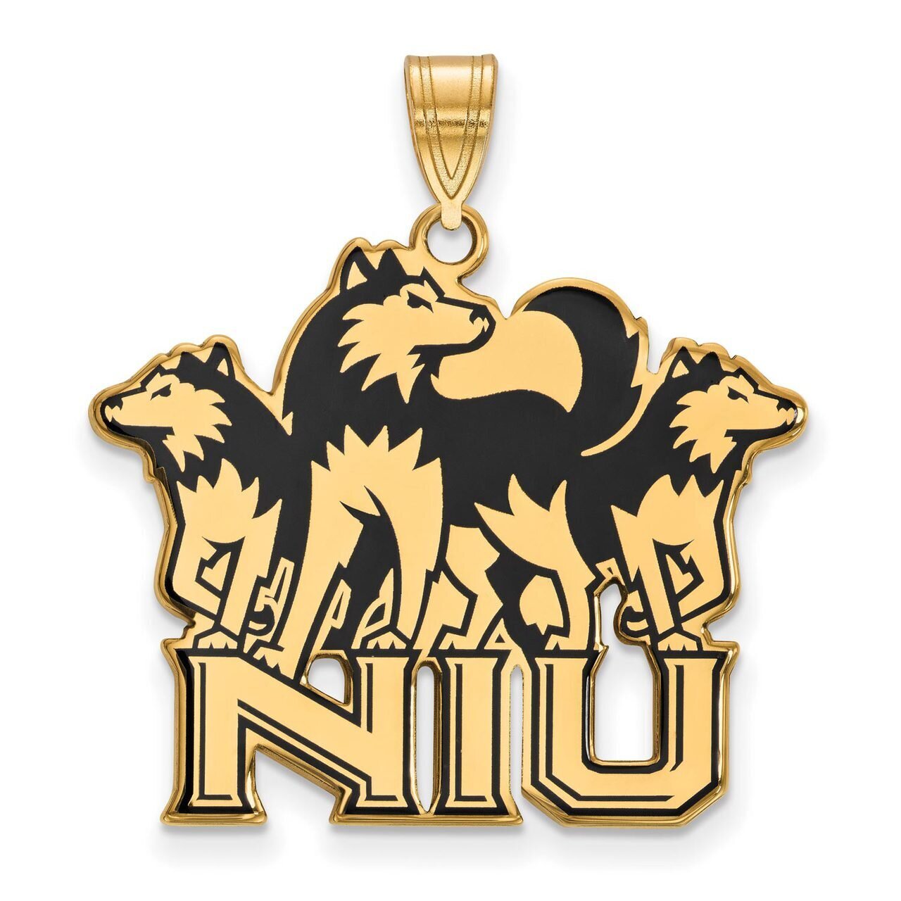 Northern Illinois University x-Large Enamel Pendant Gold-plated Silver GP041NIU, MPN: GP041NIU, 886…
