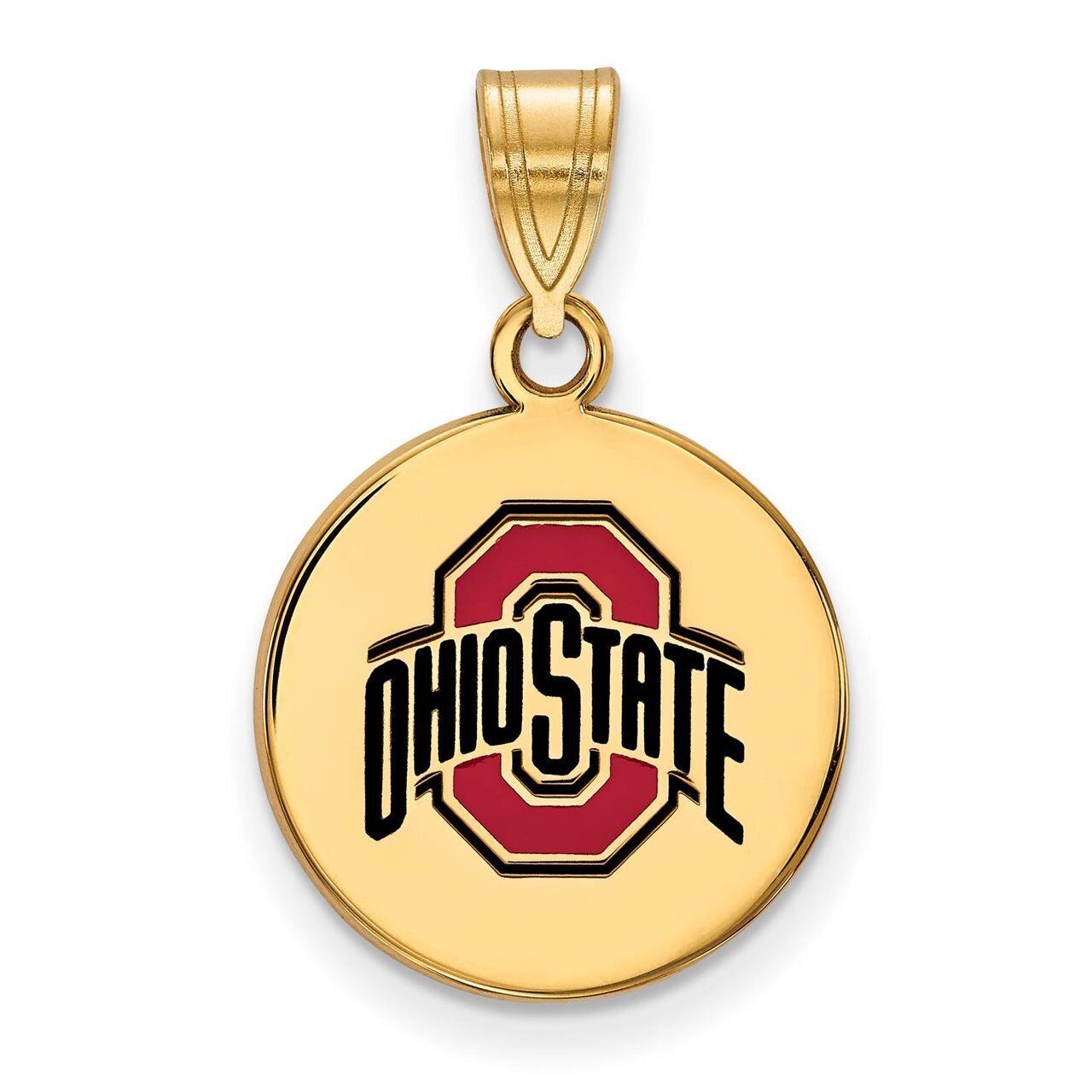 Ohio State University Medium Enamel Disc Pendant Gold-plated Silver GP041OSU, MPN: GP041OSU, 886774…