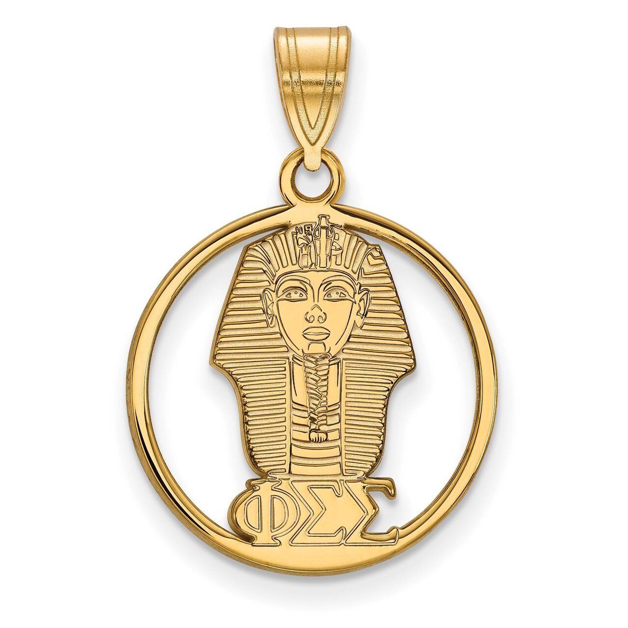 Phi Sigma Sigma Small Circle Pendant Gold-plated Silver GP041PSS, MPN: GP041PSS, 886774941592