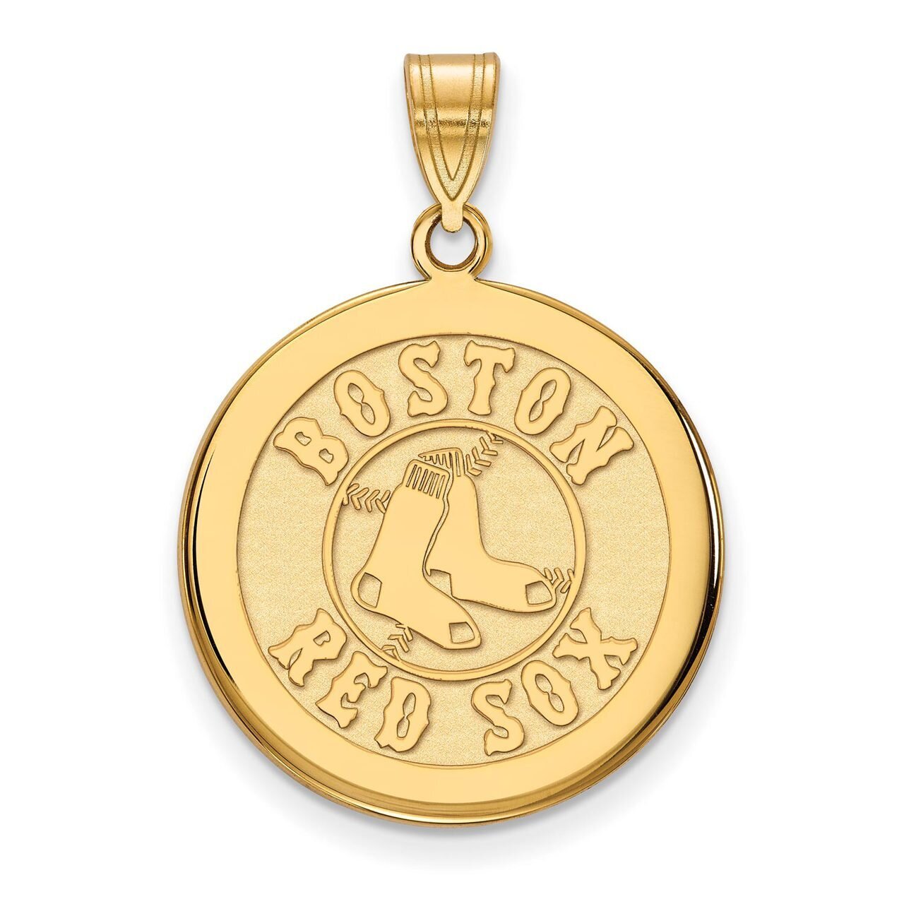 Boston Red Sox Large Disc Pendant Gold-plated Silver GP041RSO