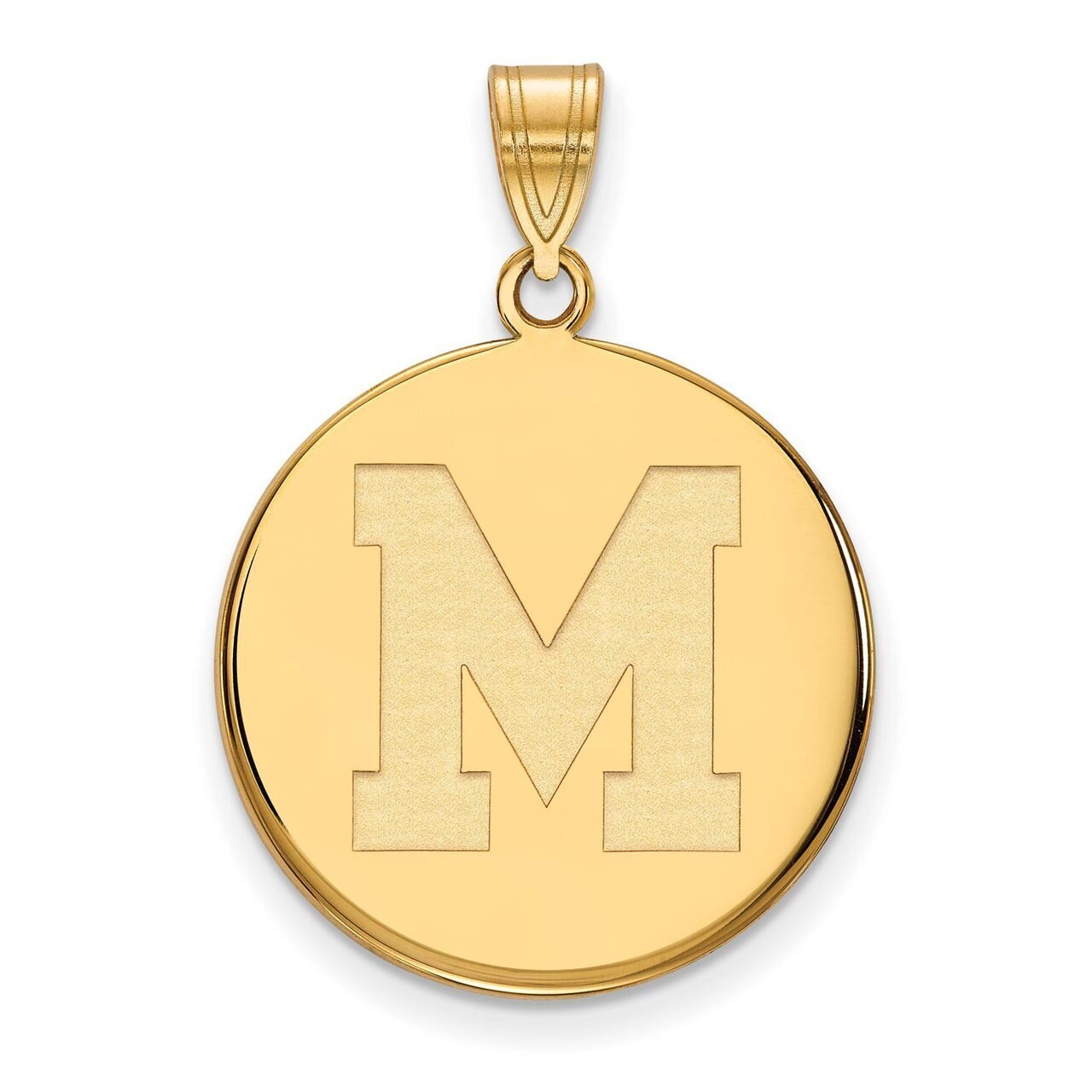 University of Memphis Large Disc Pendant Gold-plated Silver GP041UMP, MPN: GP041UMP, 886774941813