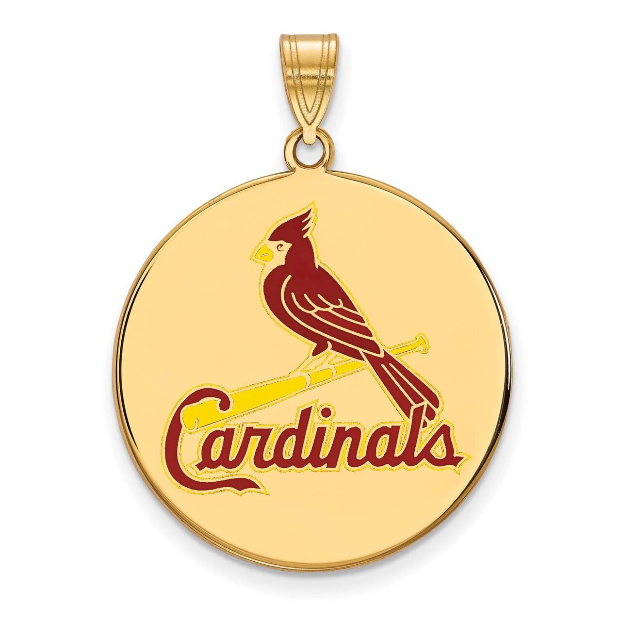 Saint Louis Cardinals XLarge Enamel Disc Pendant Gold-plated Silver GP042CRD, MPN: GP042CRD, 886774…