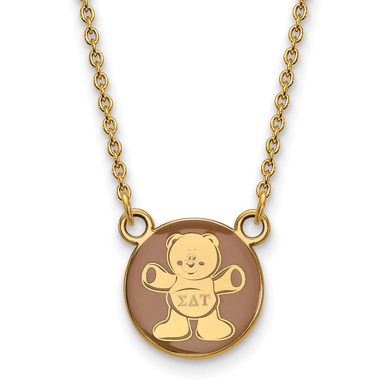 Sigma Delta Tau Extra Small Enameled Pendant with 18 Inch Chain Gold-plated Silver GP042SDT-18, MPN…