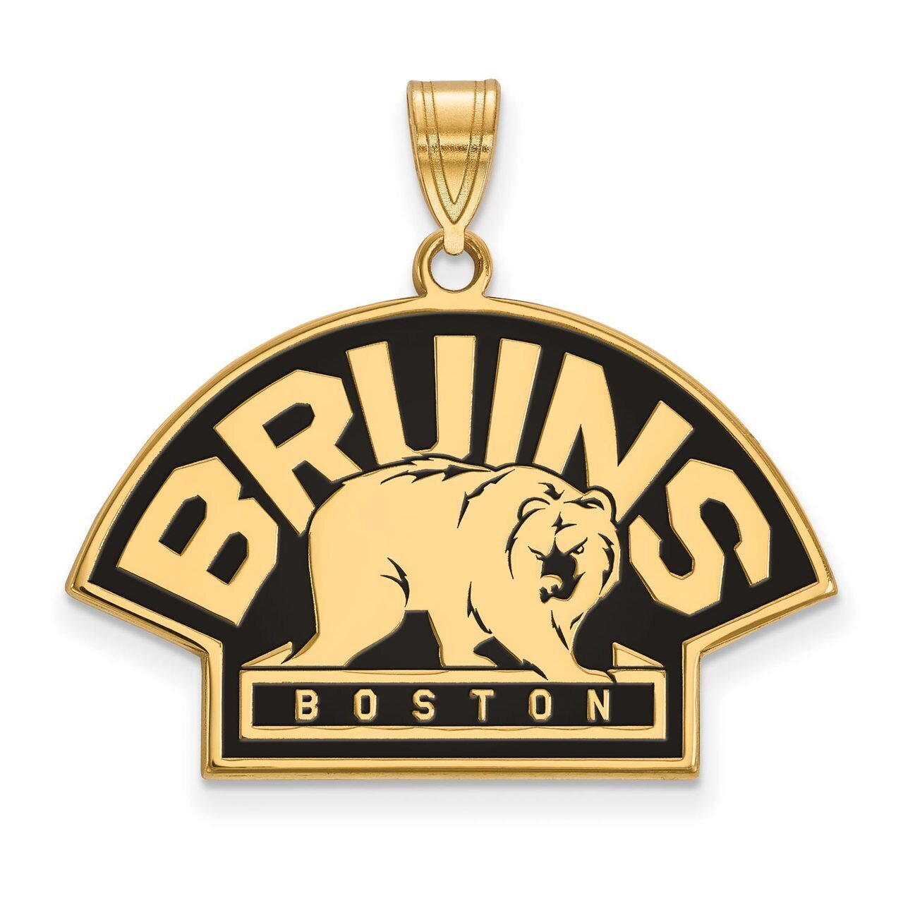 Boston Bruins Large Enamel Pendant Gold-plated Silver GP043BRI