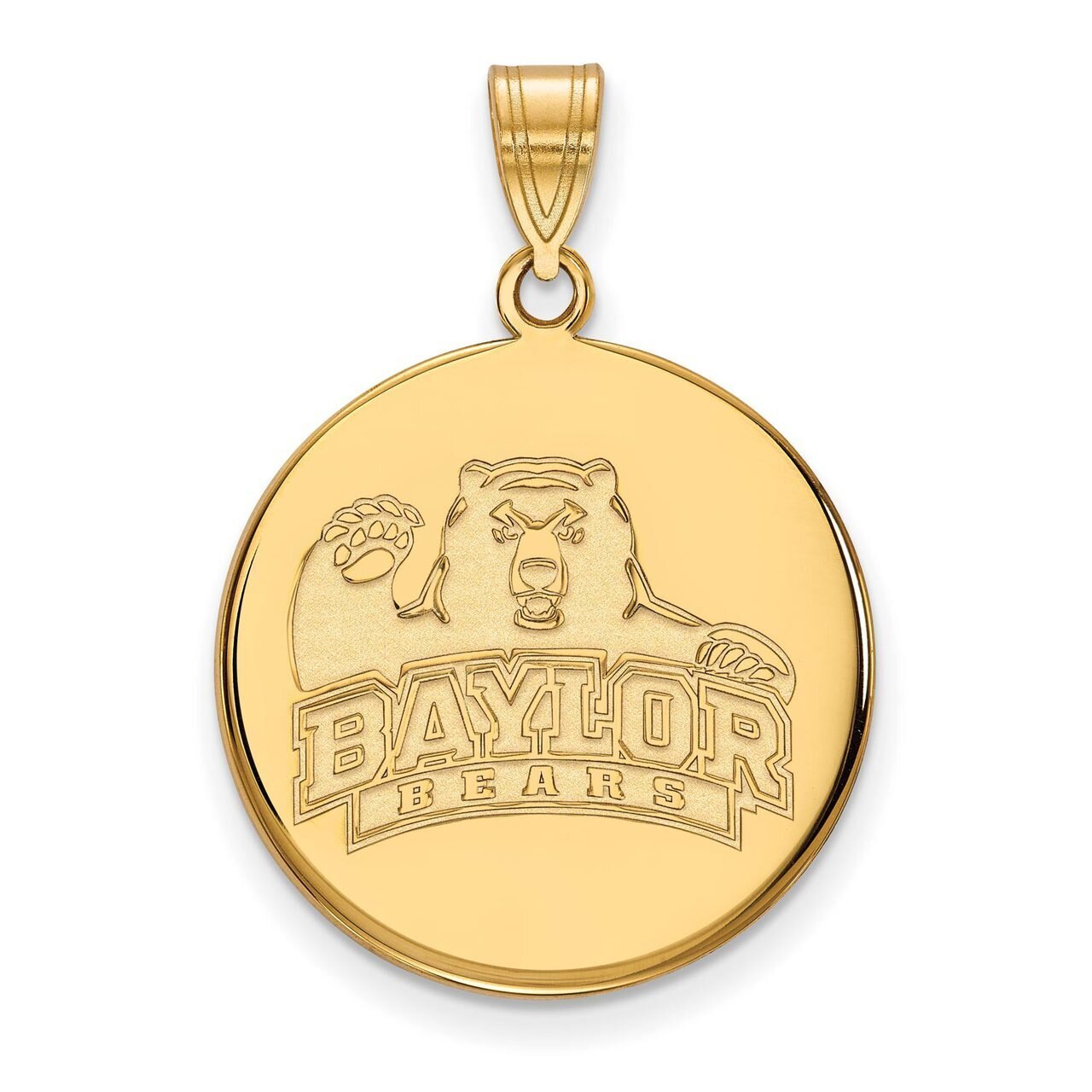 Baylor University Large Disc Pendant Gold-plated Silver GP043BU