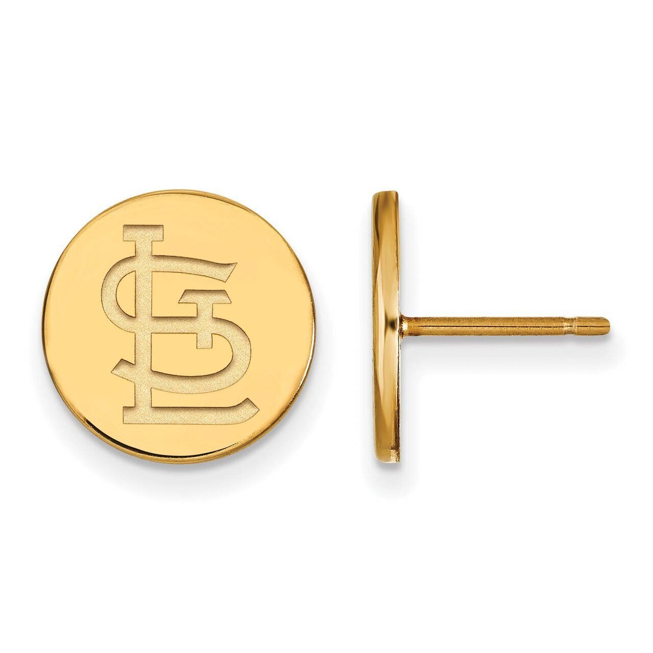 St Louis Cardinals Small Disc Earring Gold-plated Silver GP043CRD, MPN: GP043CRD, 886774942629