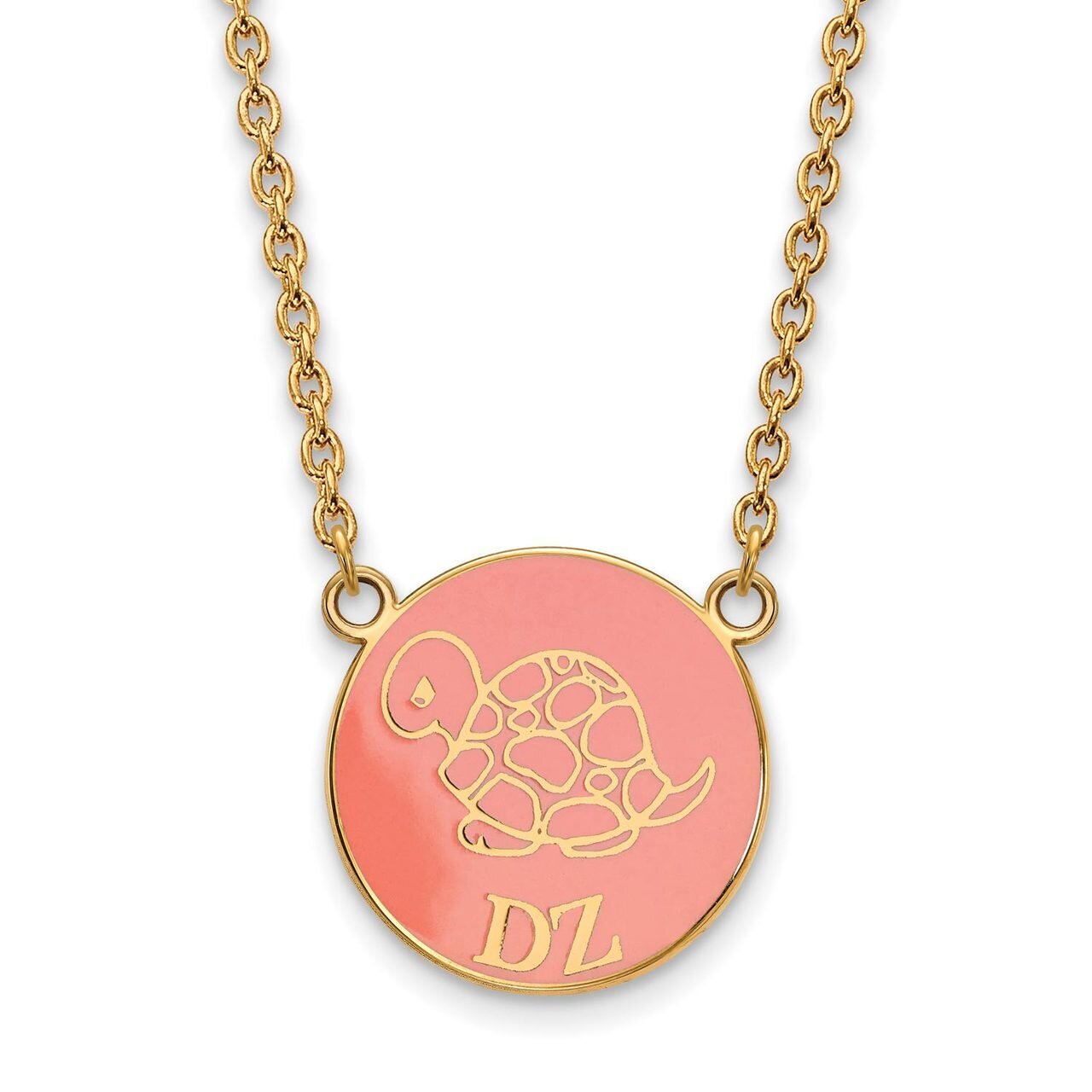 Delta Zeta Small Enameled Pendant with 18 Inch Chain Gold-plated Silver GP043DZ-18, MPN: GP043DZ-18…