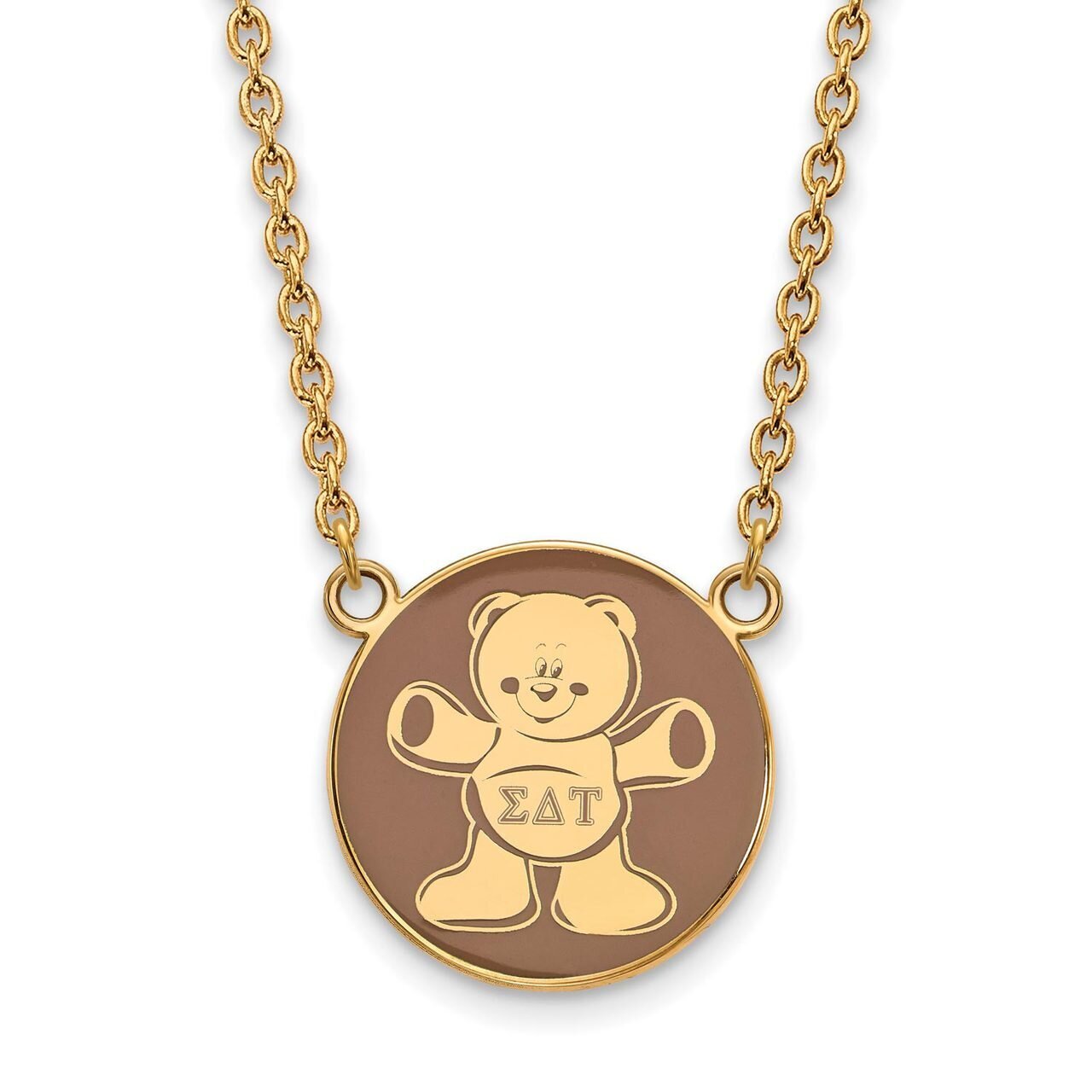 Sigma Delta Tau Small Enameled Pendant with 18 Inch Chain Gold-plated Silver GP043SDT-18, MPN: GP04…