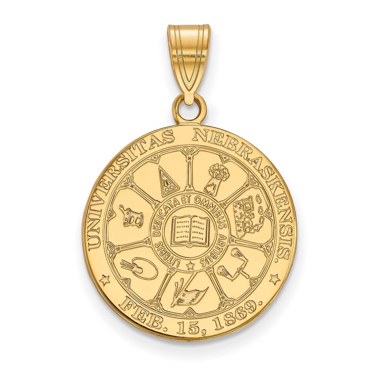 University of Nebraska Large Crest Pendant Gold-plated Silver GP044UNE