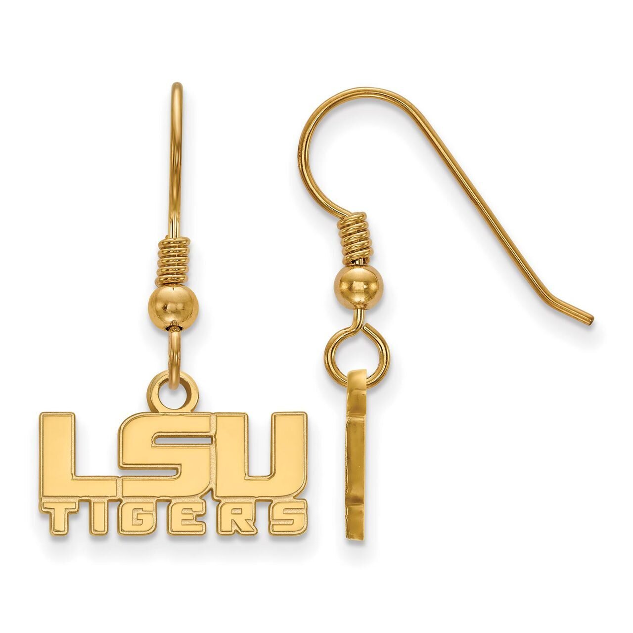Louisiana State University x-Small Dangle Earring Wire Gold-plated Silver GP045LSU, MPN: GP045LSU, …