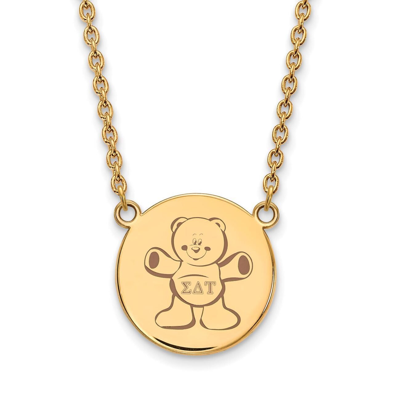 Sigma Delta Tau Small Enameled Pendant with 18 Inch Chain Gold-plated Silver GP045SDT-18, MPN: GP04…
