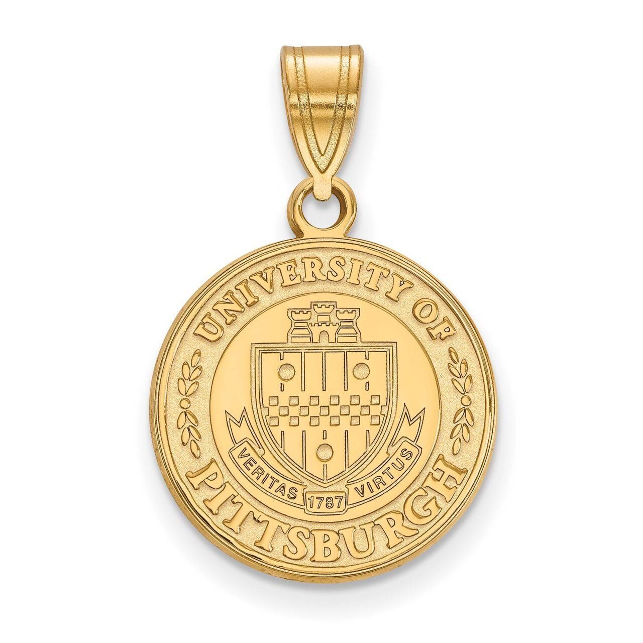 University of Pittsburgh Medium Crest Pendant Gold-plated Silver GP045UPI