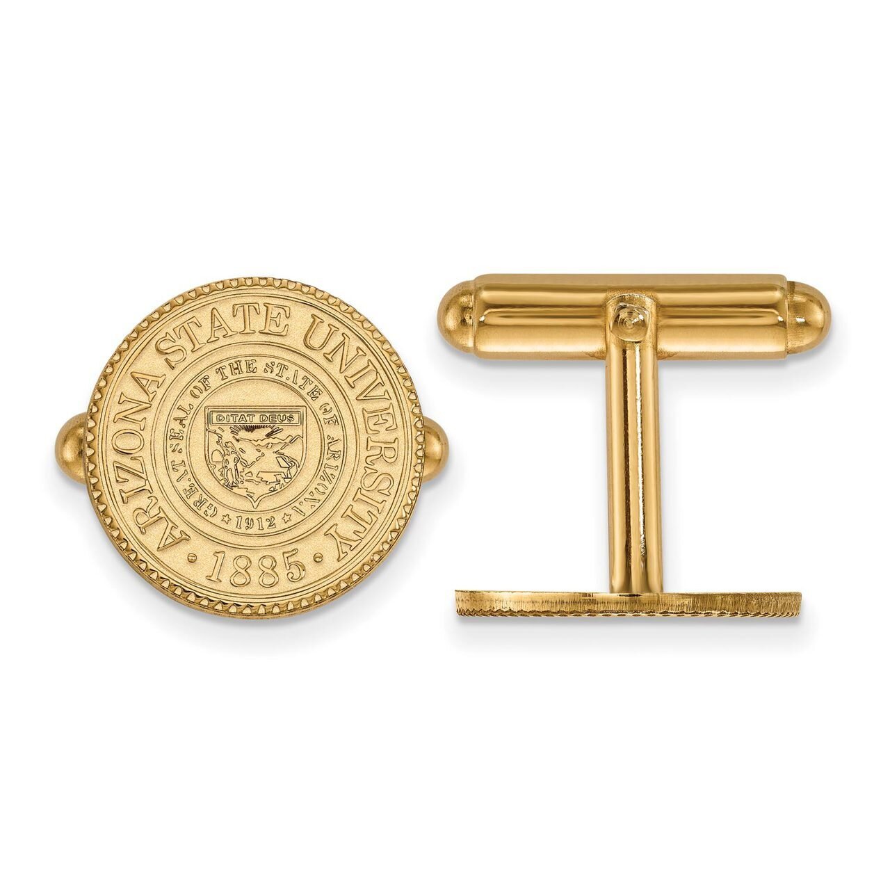 Arizona State University Crest Cufflinks Gold-plated Silver GP046AZS