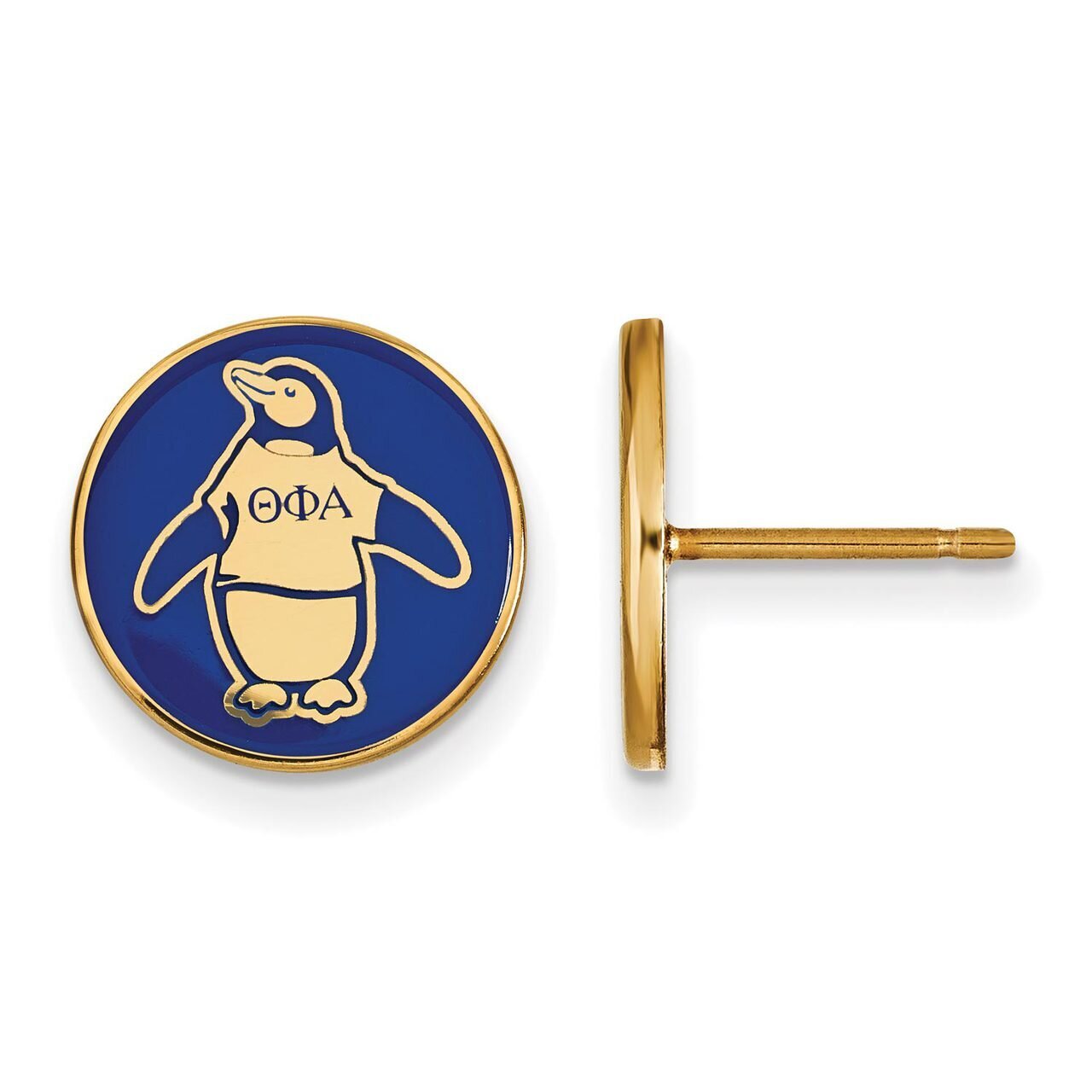 Theta Phi Alpha Enameled Post Earrings Gold-plated Silver GP046TPA, MPN: GP046TPA, 886774945248