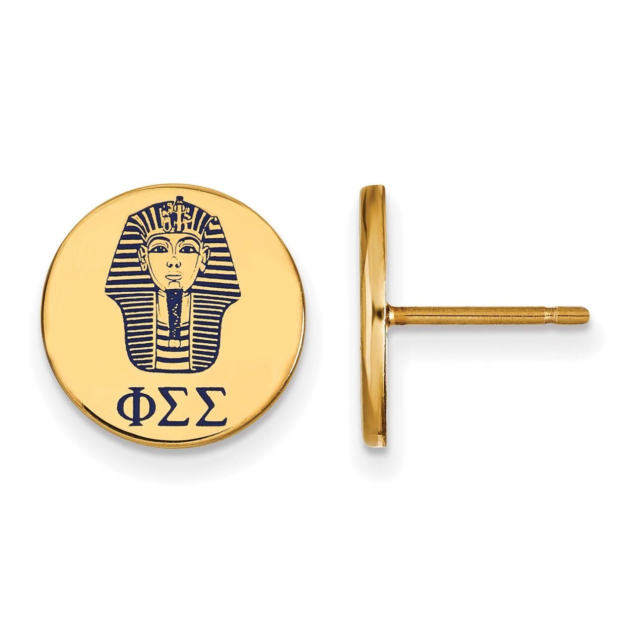 Phi Sigma Sigma Enameled Post Earrings Gold-plated Silver GP047PSS, MPN: GP047PSS, 886774945903