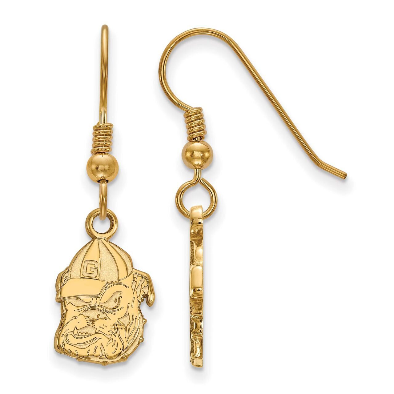 University of Georgia Small Dangle Earring Wire Gold-plated Silver GP048UGA, MPN: GP048UGA, 8867749…