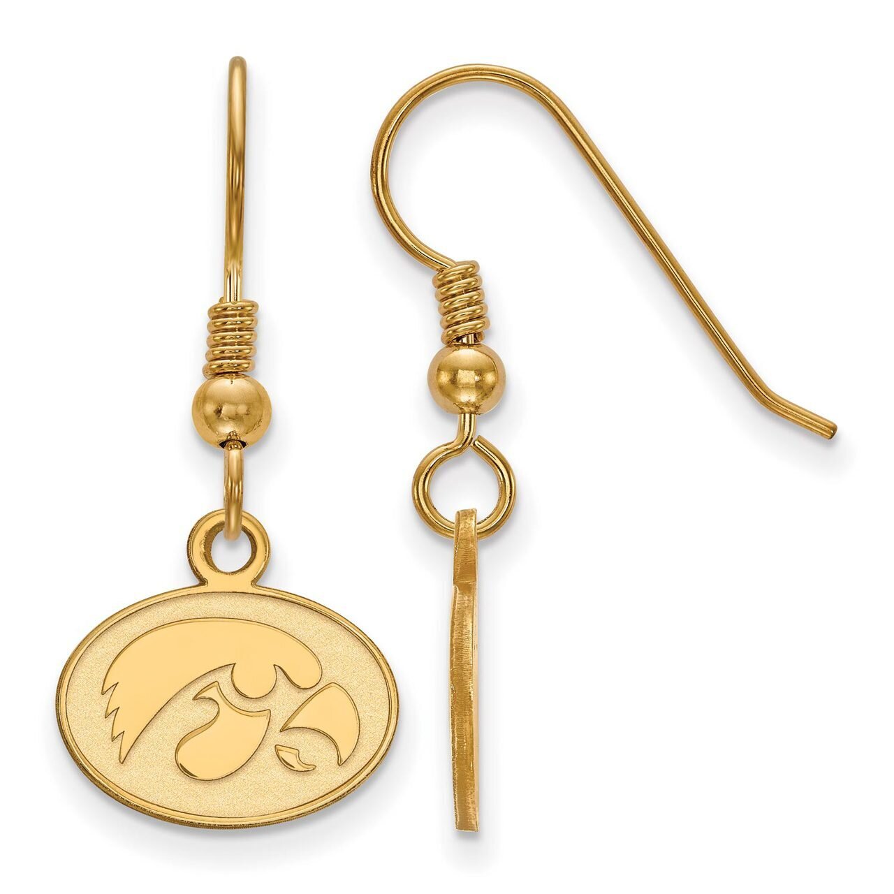 University of Iowa x-Small Dangle Earring Wire Gold-plated Silver GP048UIA, MPN: GP048UIA, 88677494…