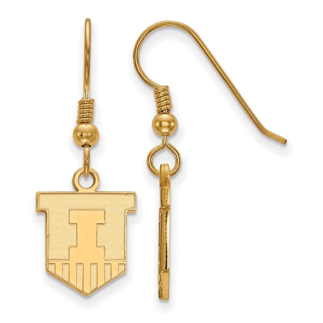 University of Illinois Small Dangle Earring Wire Gold-plated Silver GP048UIL, MPN: GP048UIL, 886774…