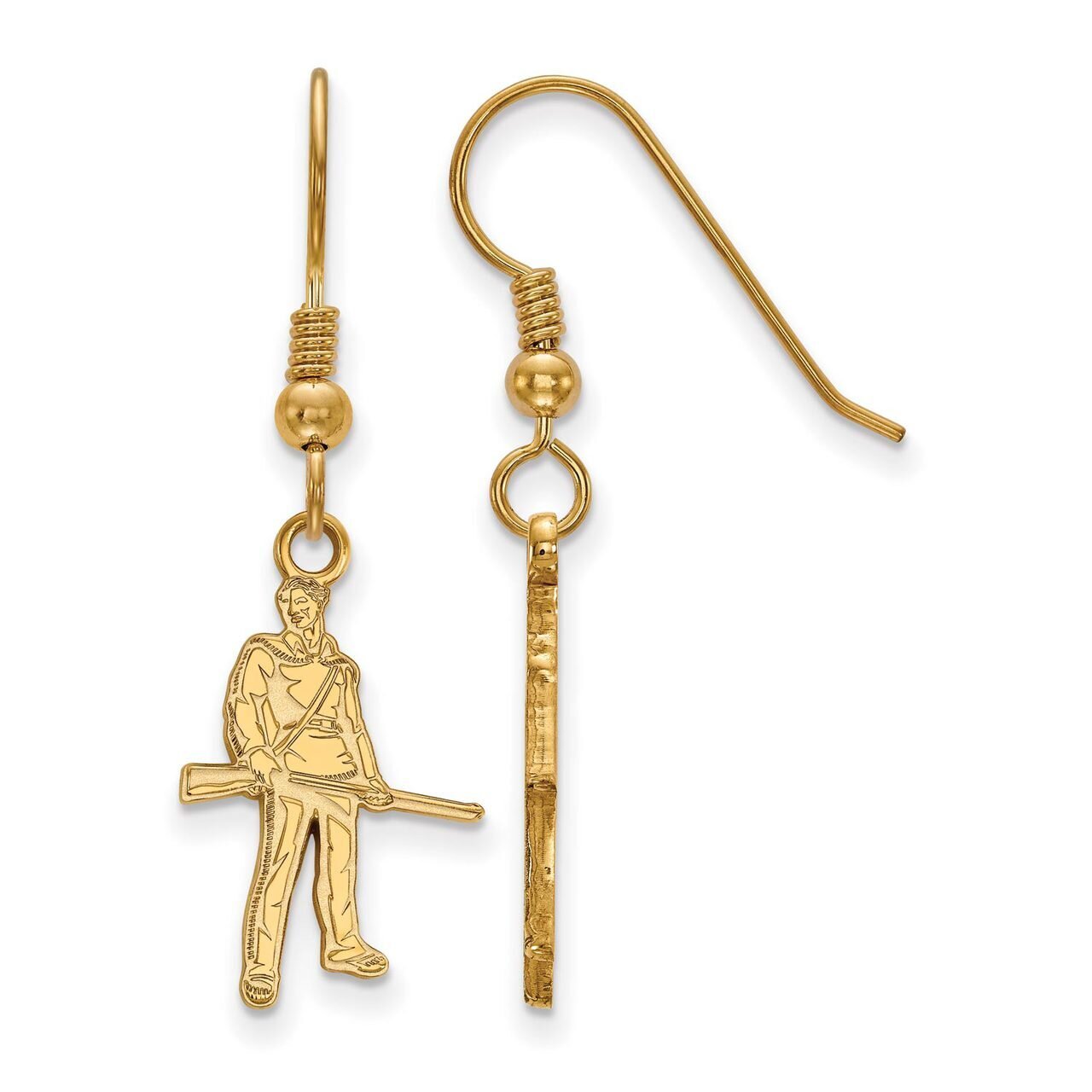 West Virginia University Small Dangle Earring Wire Gold-plated Silver GP048WVU, MPN: GP048WVU, 8867…