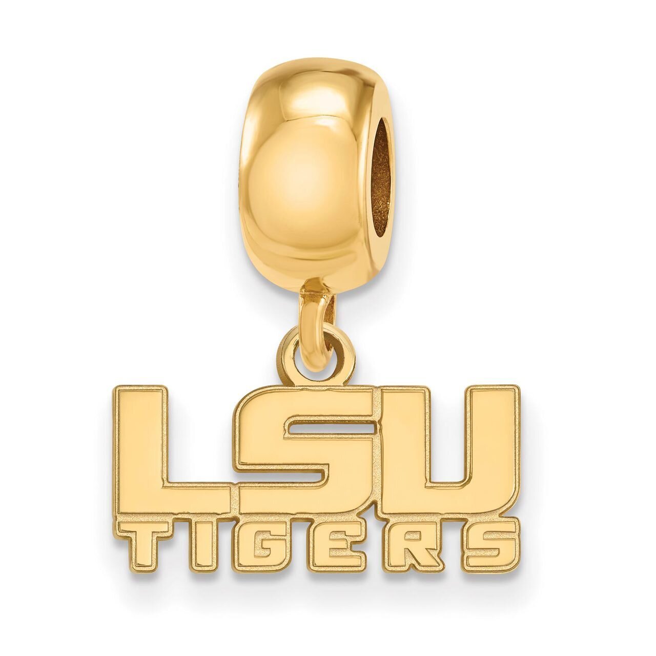 Louisiana State University Bead Charm x-Small Dangle Gold-plated Silver GP049LSU