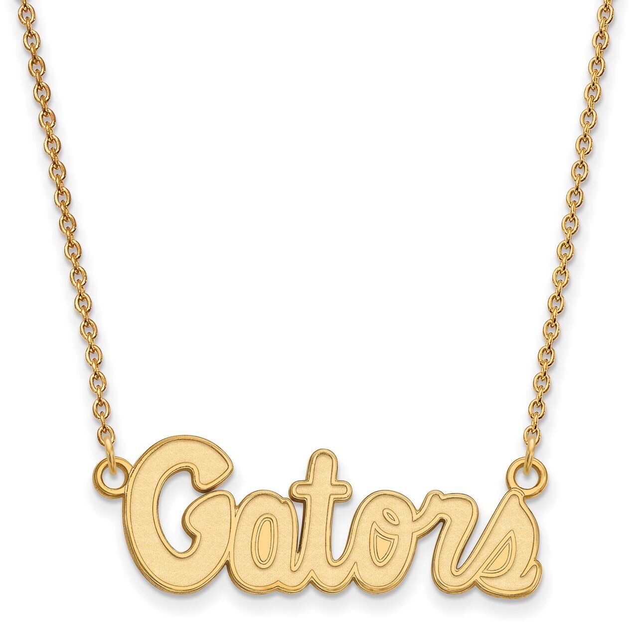 University of Florida Small Pendant with Chain Necklace Gold-plated Silver GP049UFL-18, MPN: GP049U…