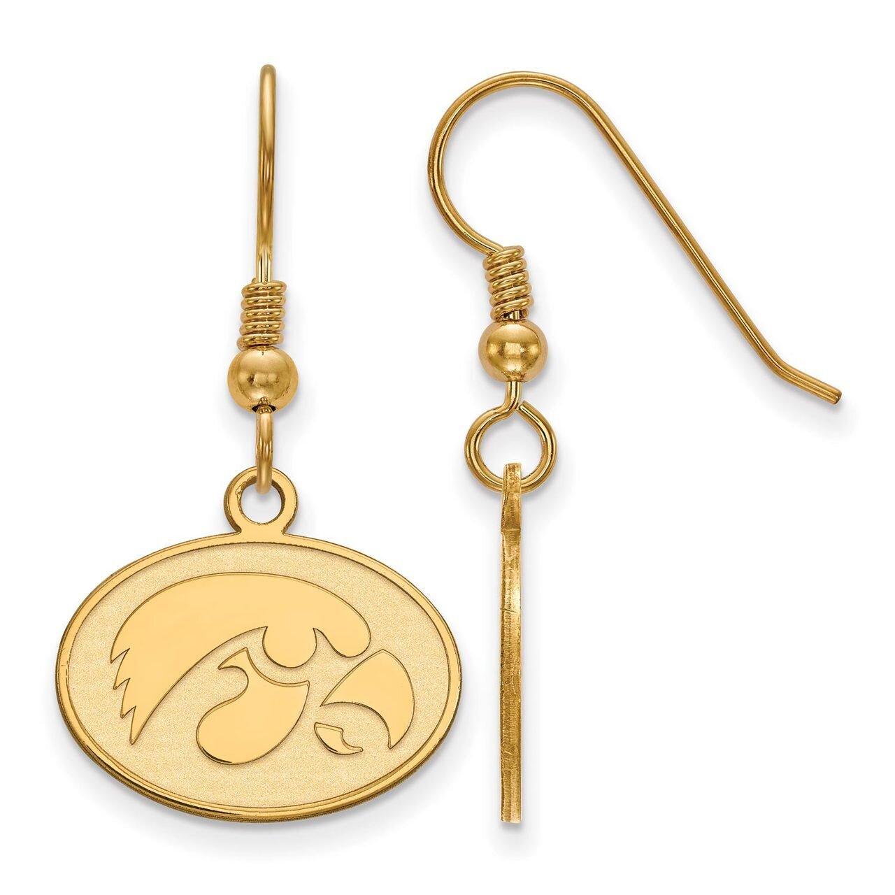 University of Iowa Small Dangle Earring Wire Gold-plated Silver GP049UIA, MPN: GP049UIA, 8867749469…