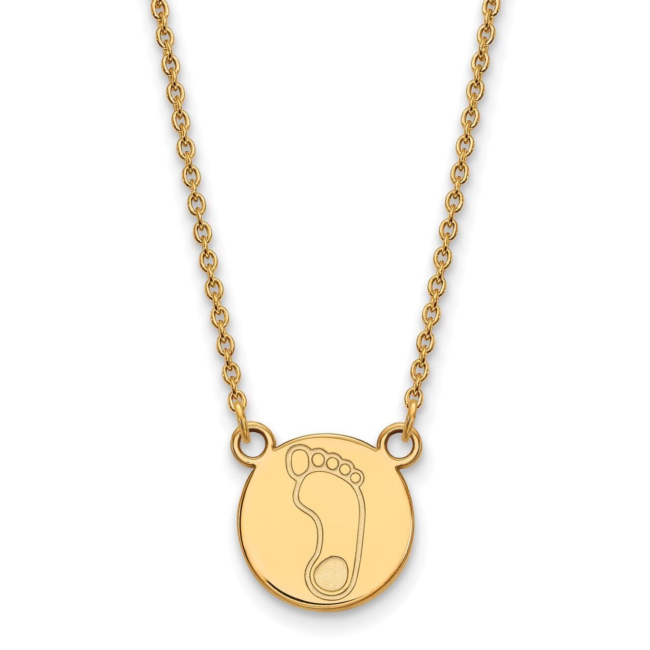University of North Carolina Small Pendant with Chain Necklace Gold-plated Silver GP049UNC-18