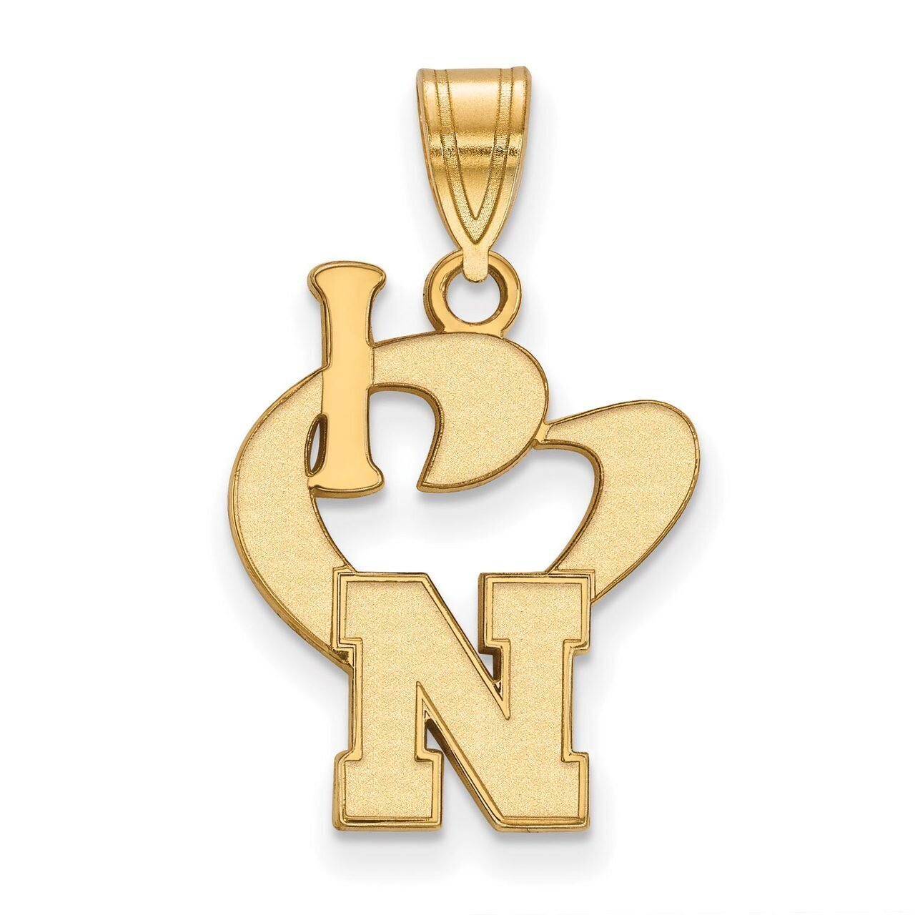 University of Nebraska Large I Love Logo Pendant Gold-plated Silver GP049UNE, MPN: GP049UNE, 886774…