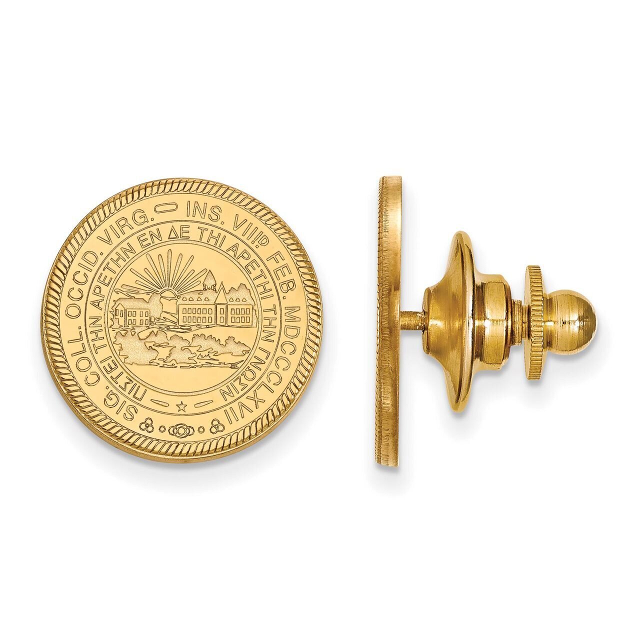 West Virginia University Crest Lapel Pin Gold-plated Silver GP051WVU