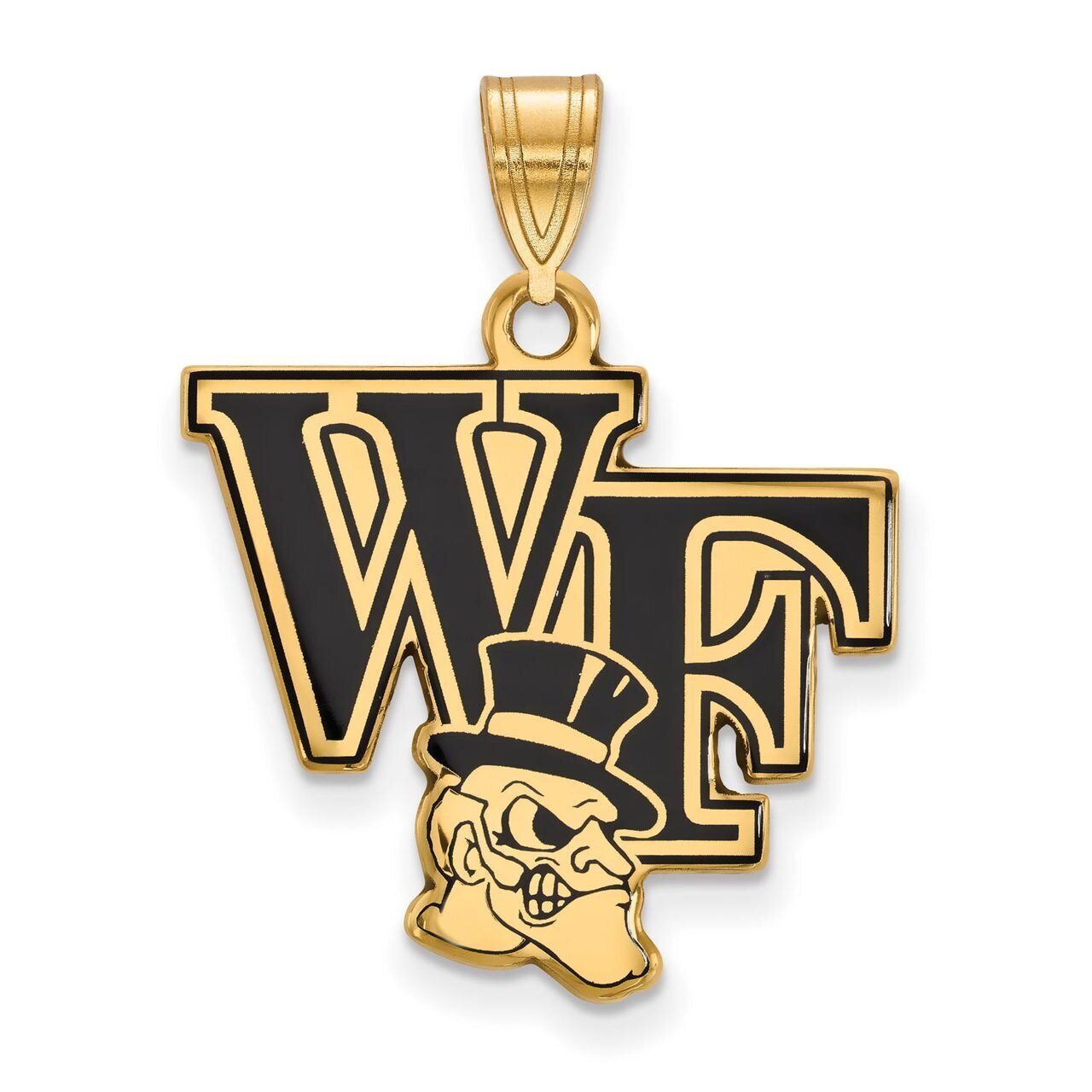 Wake Forest University Large Enamel Pendant Gold-plated Silver GP052WFU, MPN: GP052WFU, 886774948317