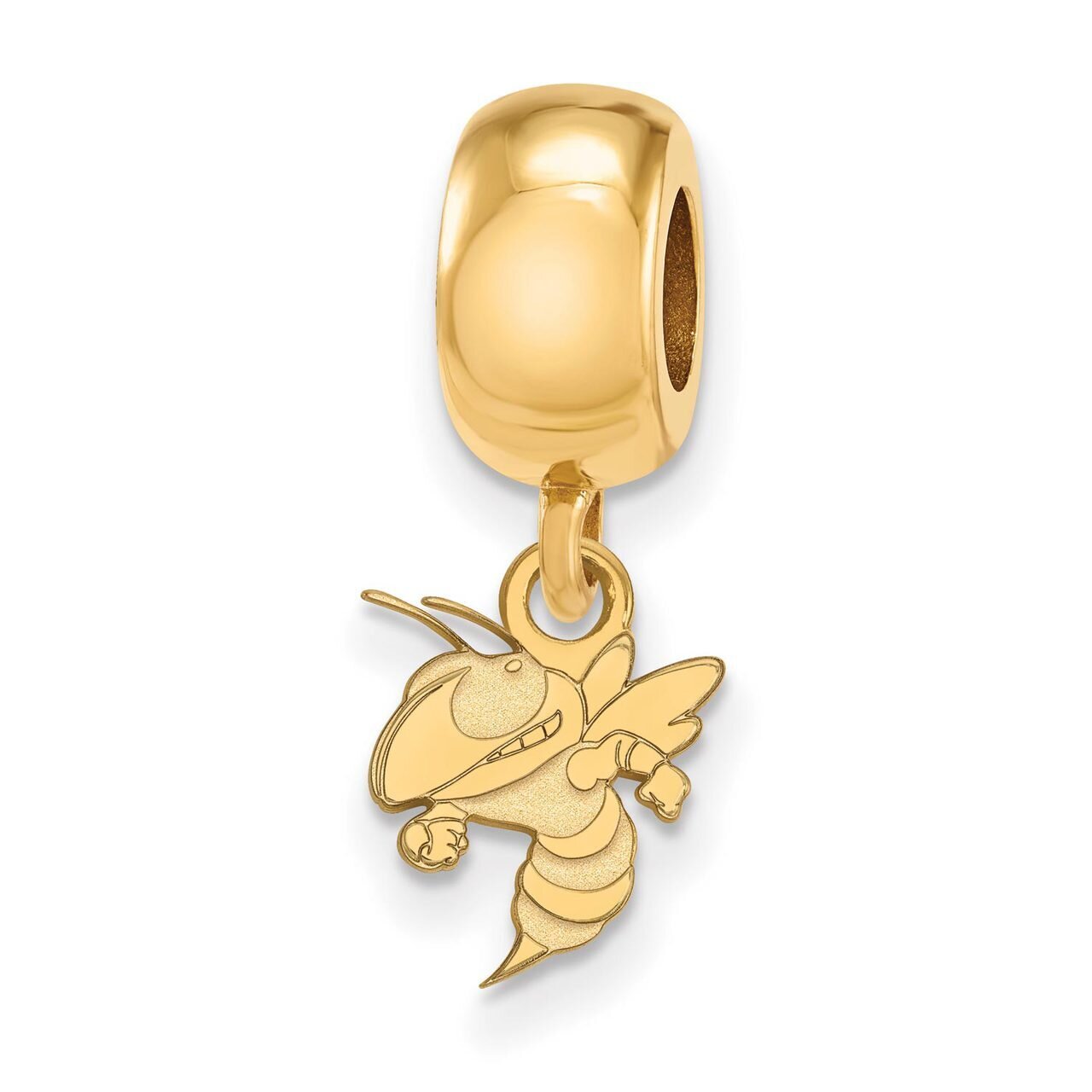 Georgia Institute of Technology Bead Charm x-Small Dangle Gold-plated Silver GP053GT