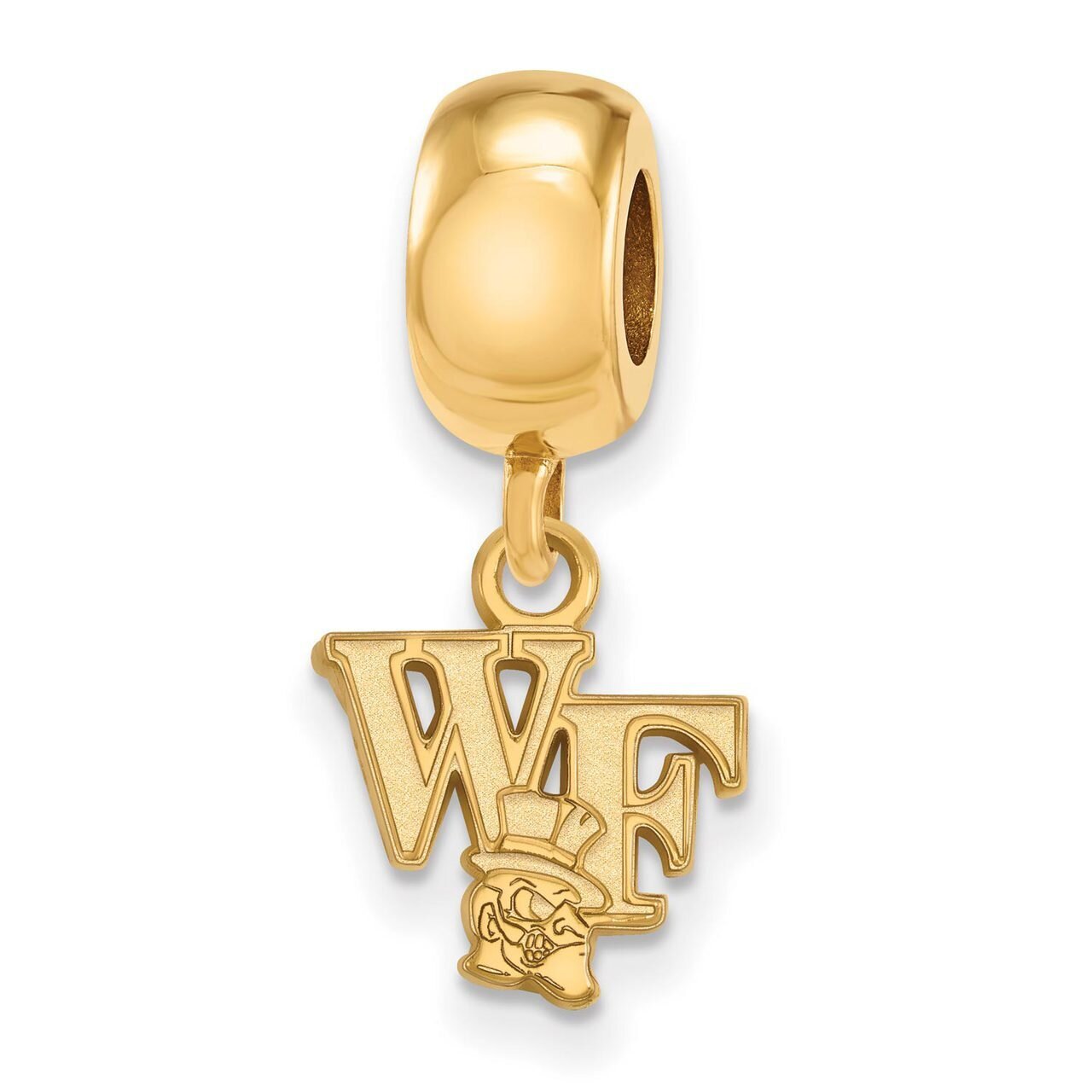 Wake Forest University Bead Charm x-Small Dangle Gold-plated Silver GP053WFU