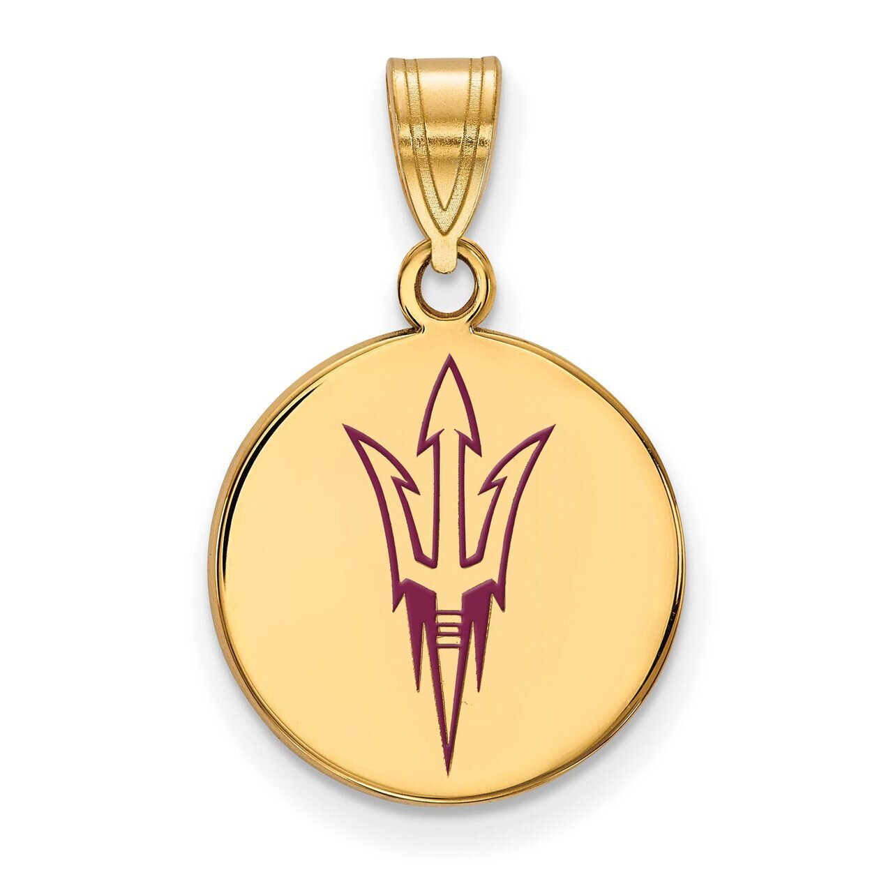 Arizona State University Medium Enamel Disc Pendant Gold-plated Silver GP054AZS, MPN: GP054AZS, 886…