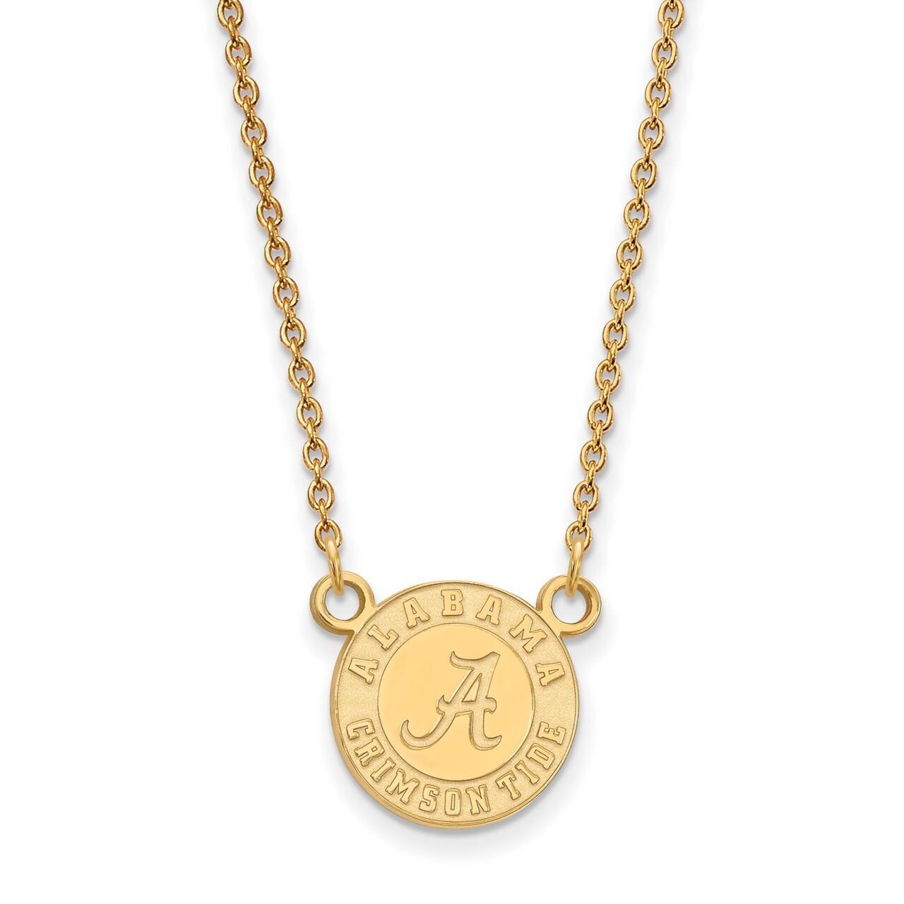 University of Alabama Small Pendant with Chain Necklace Gold-plated Silver GP054UAL-18, MPN: GP054U…