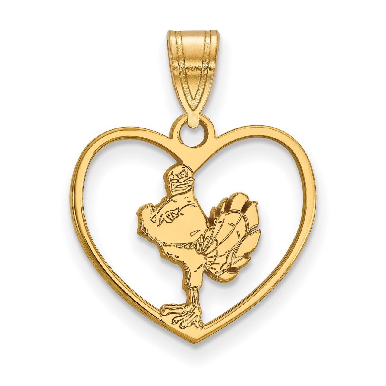 Virginia Tech Pendant in Heart Gold-plated Silver GP054VTE, MPN: GP054VTE, 886774949031