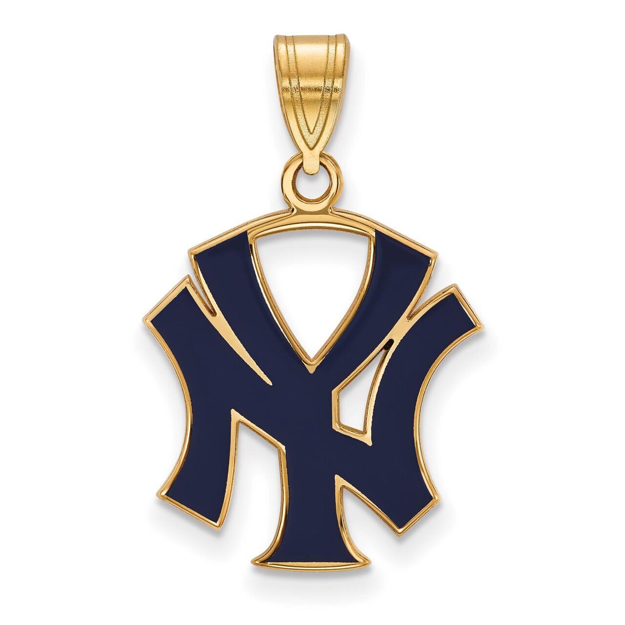 New York Yankees Large Enamel Pendant Gold-plated Silver GP054YAN