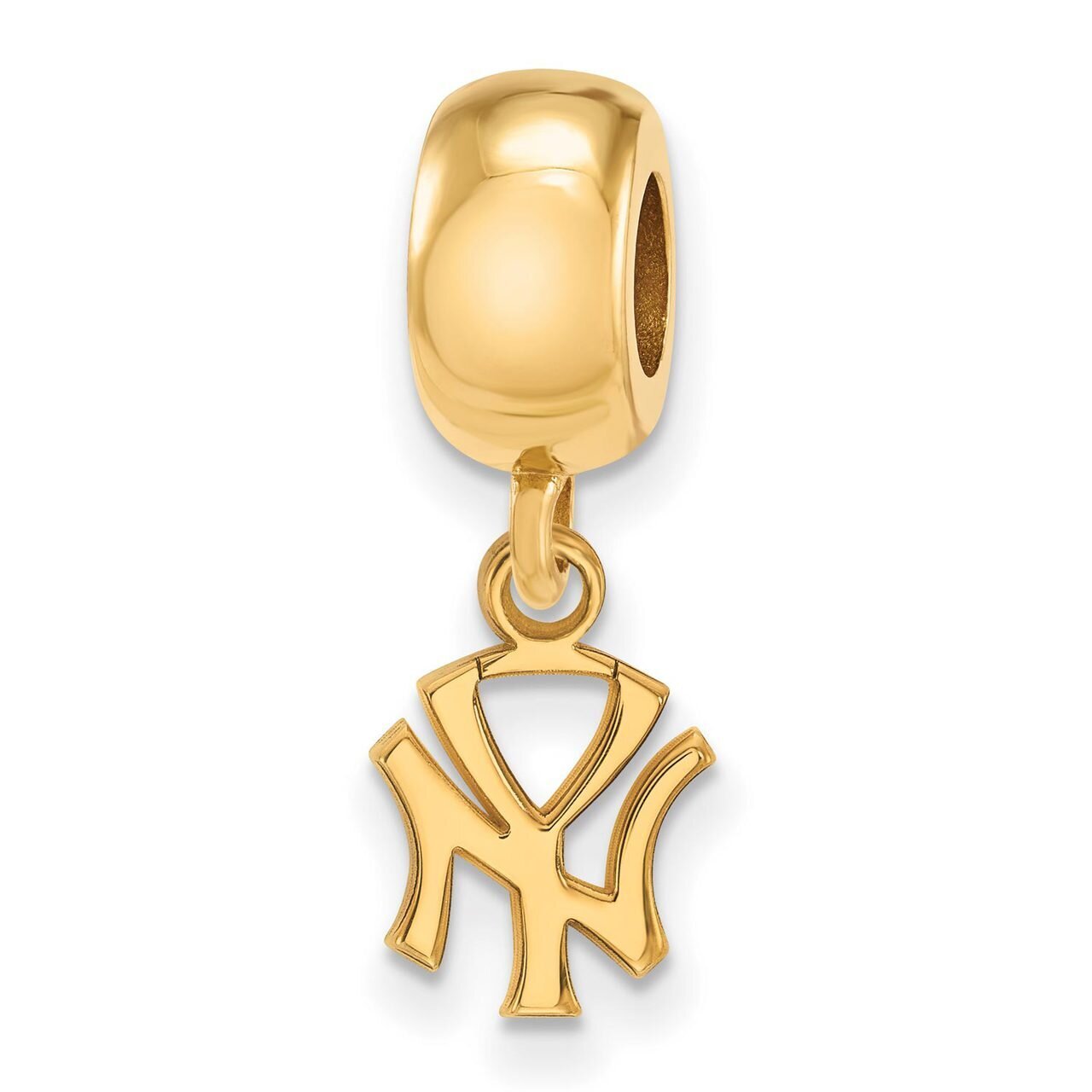 New York Yankees Bead Charm x-Small Dangle Gold-plated Silver GP055YAN