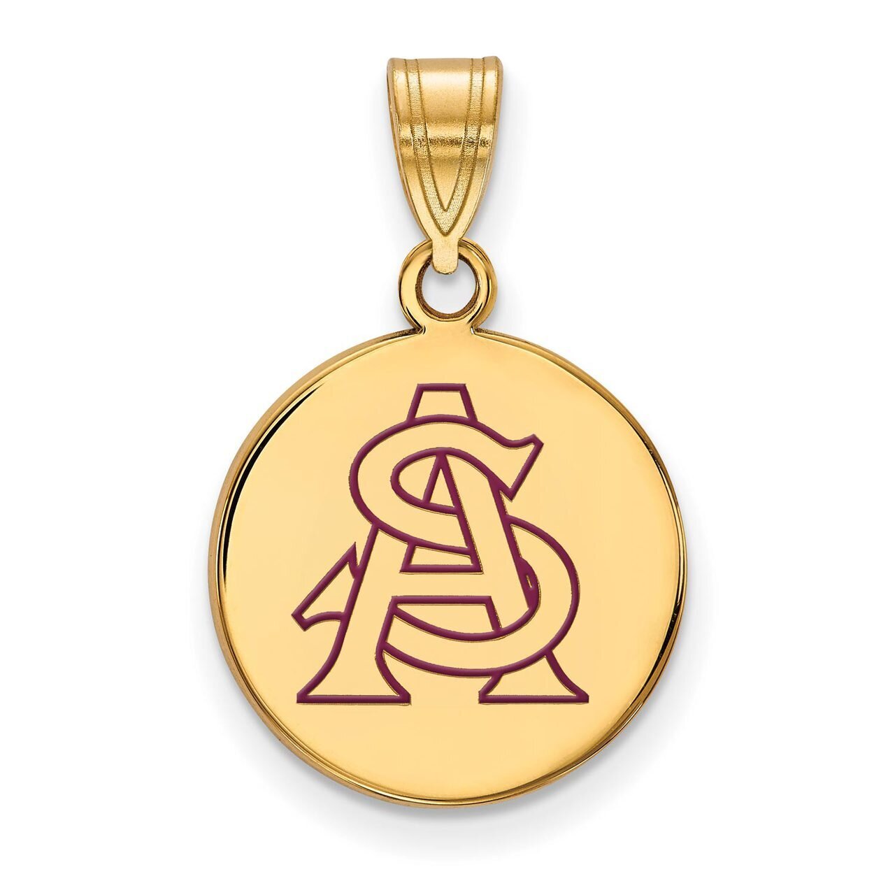 Arizona State University Medium Enamel Disc Pendant Gold-plated Silver GP056AZS, MPN: GP056AZS, 886…