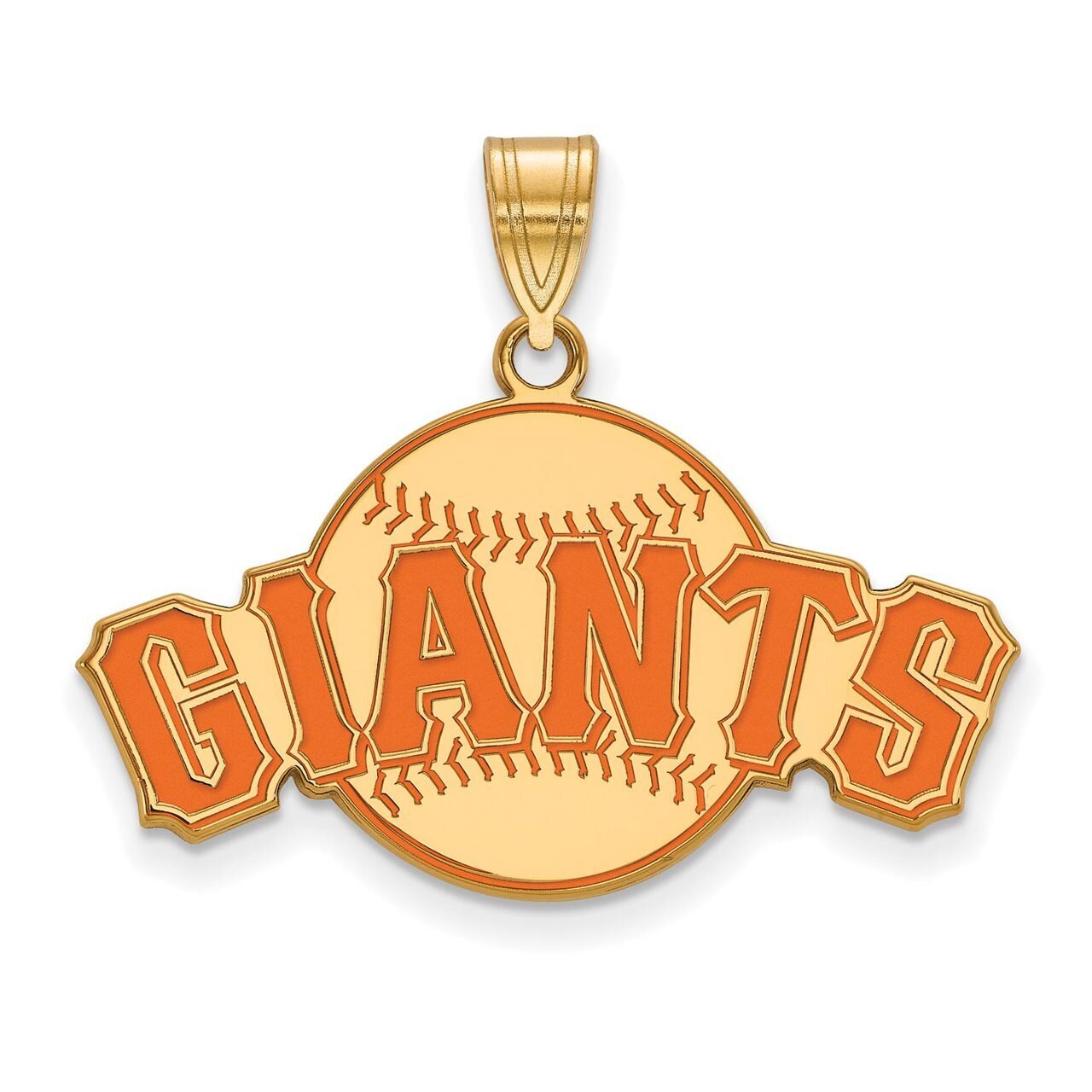 San Francisco Giants Large Enamel Pendant Gold-plated Silver GP056GIT