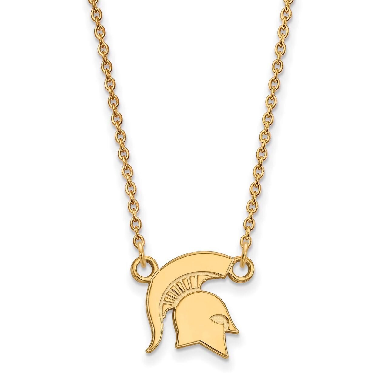 Michigan State University Small Pendant with Chain Necklace Gold-plated Silver GP056MIS-18, MPN: GP…