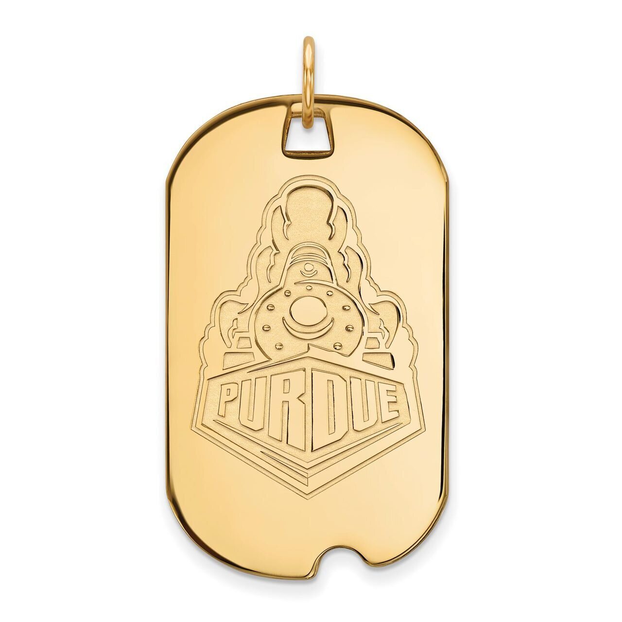 Purdue Large Dog Tag Gold-plated Silver GP057PU