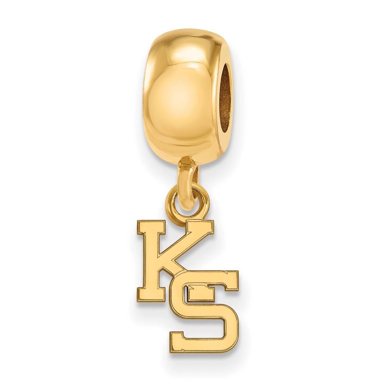 Kansas State University Bead Charm x-Small Dangle Gold-plated Silver GP058KSU