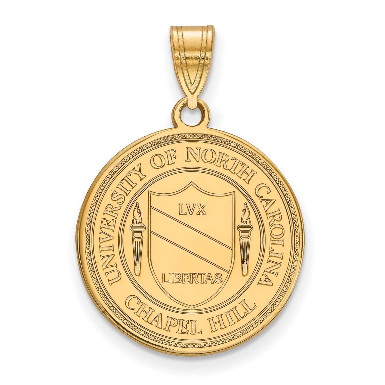 University of North Carolina Large Crest Pendant Gold-plated Silver GP058UNC