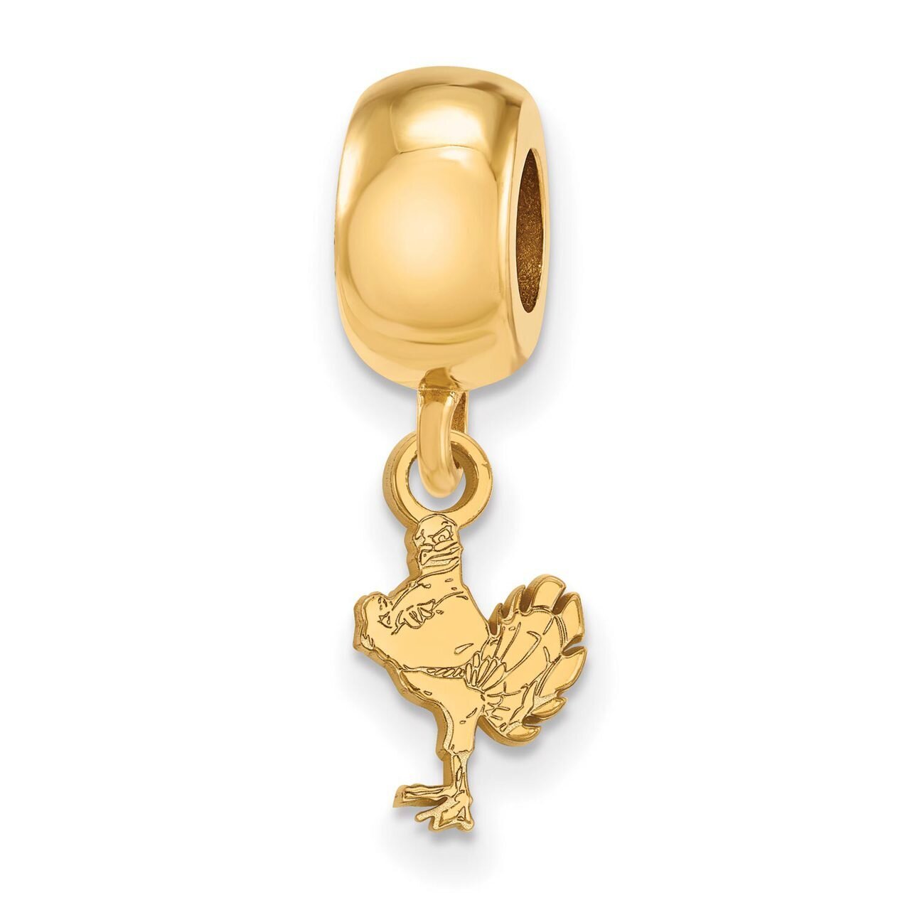 Virginia Tech Bead Charm x-Small Dangle Gold-plated Silver GP058VTE, MPN: GP058VTE, 886774950303