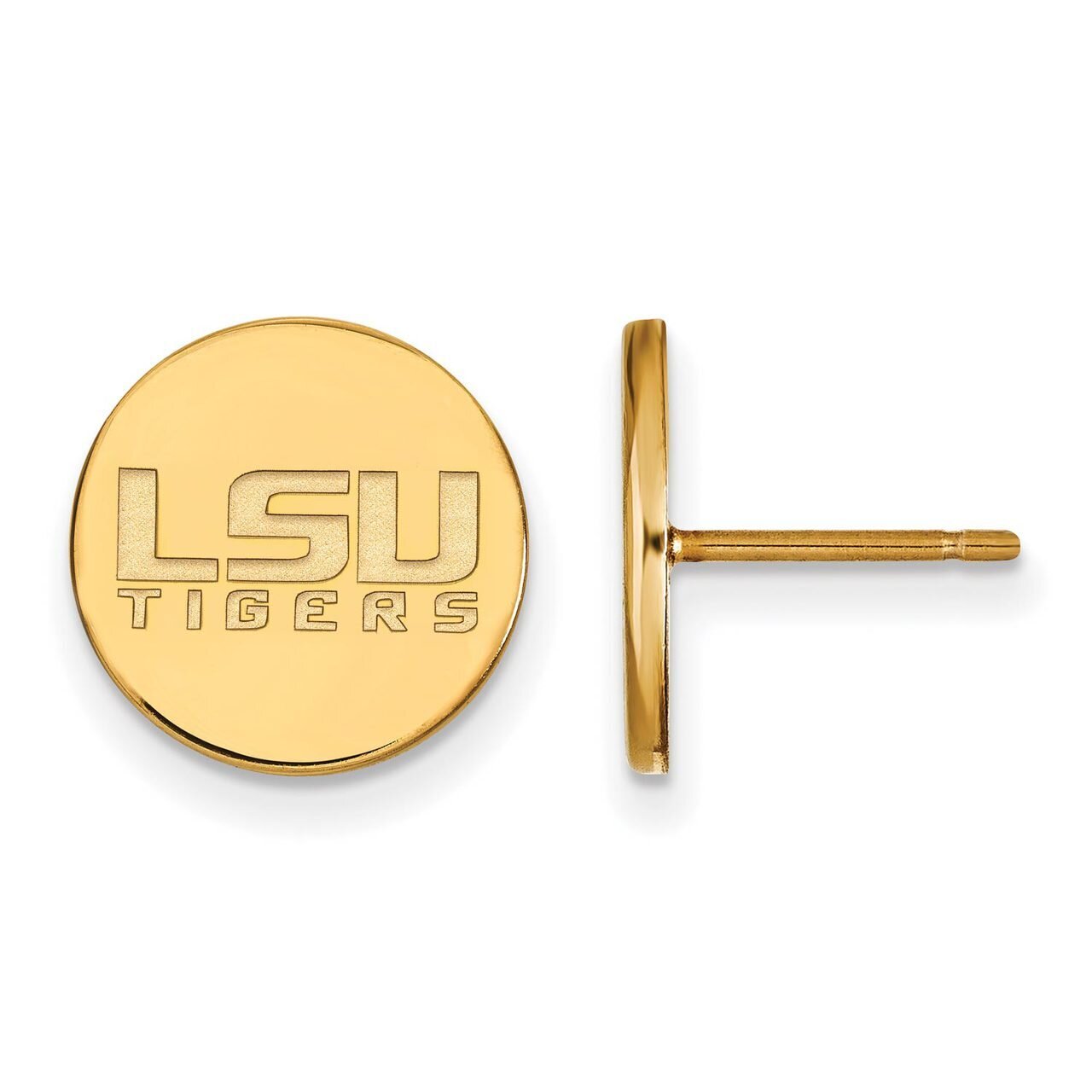 Louisiana State University Small Disc Earring Gold-plated Silver GP059LSU