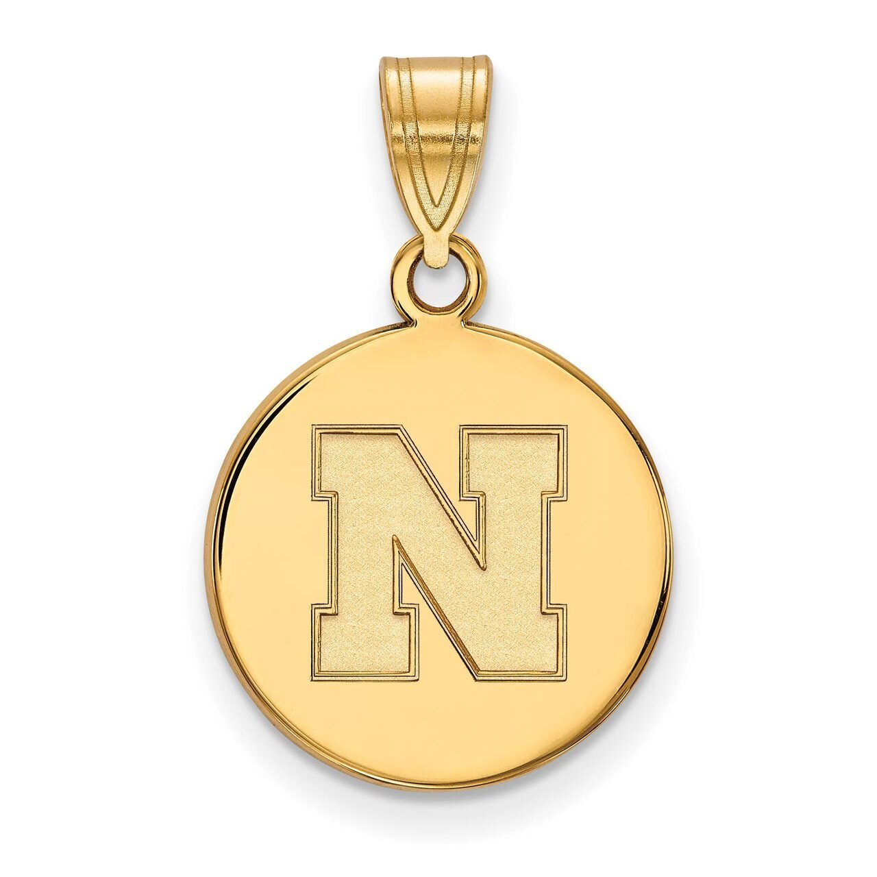 University of Nebraska Medium Disc Pendant Gold-plated Silver GP059UNE